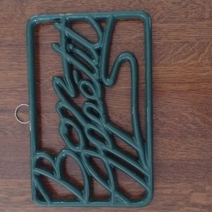 Vintage French Bon Appetit Cast Iron Trivet b620